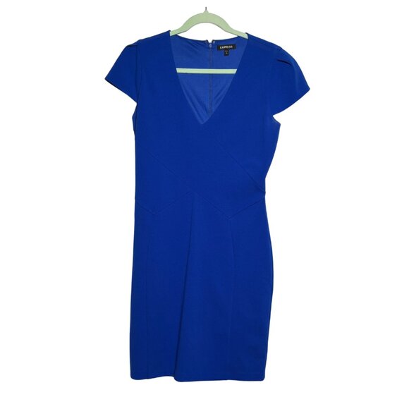 Express Blue Body Con Dress Size M - Picture 1 of 5